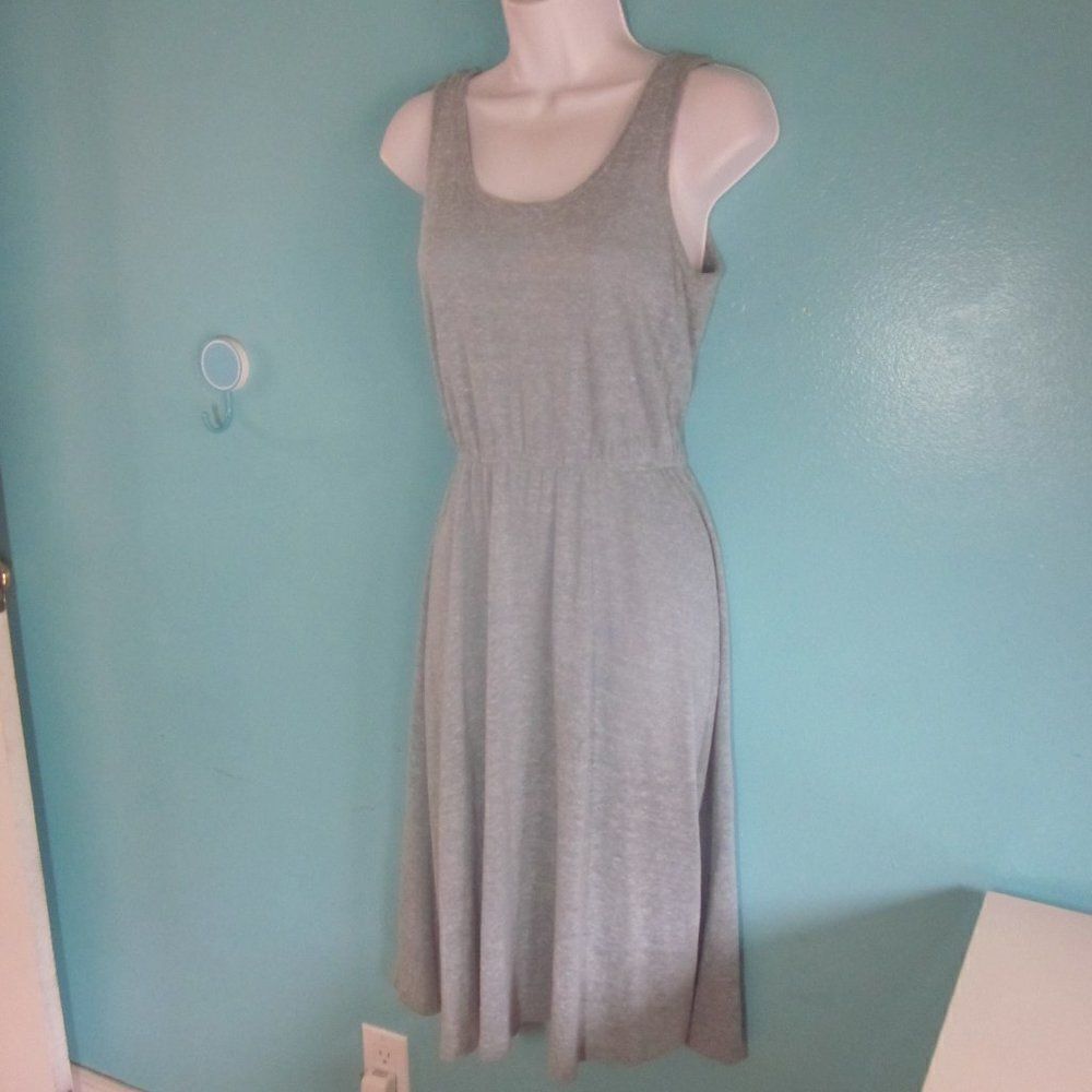 Vintage 1970's Pullover Tank Dress Womens  Size S Trolley Car Light Blue Summer
